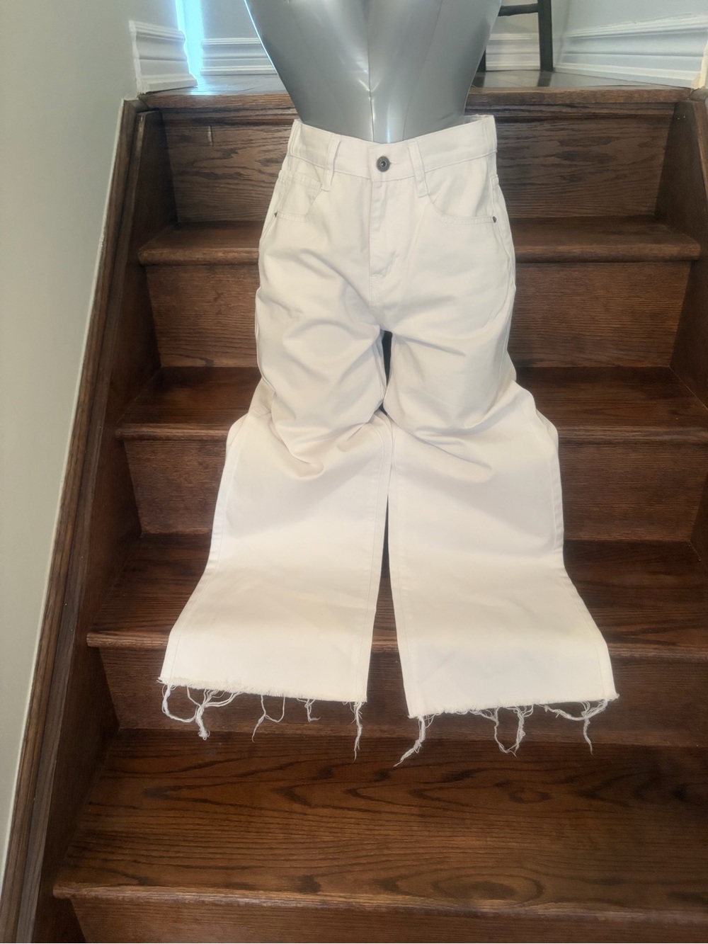 Boot-Cut Wide Leg Women's Jeans in White